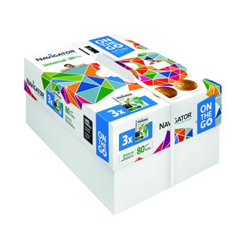 Navigator Universal On The Go A4 Paper 80gsm 3 Reams White (Pack of 1500) NAVA4OTG