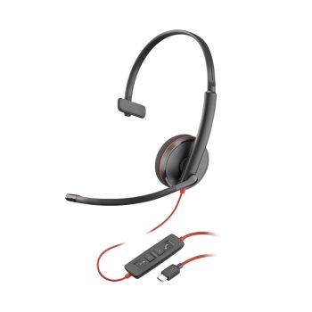 Poly Blackwire 3210 Monaural UC USB-C/A Headset Bulk 8X214A6