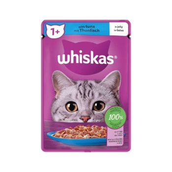 Whiskas 1+ Cat Food Tuna In Jelly 85g Pouch (Pack of 28) 505406