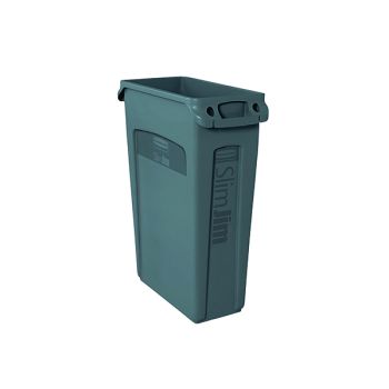 Rubbermaid Slim Jim Venting Channel Container 87 Litre Grey 3540-60-GRY
