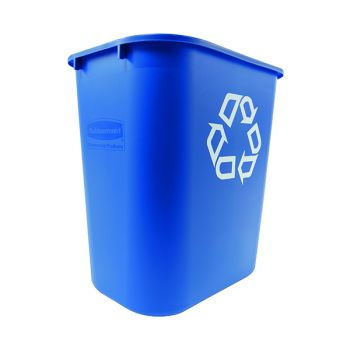 Rubbermaid Medium Recycling Wastebasket 26 Litre Blue FG295673BLUE