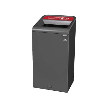 Rubbermaid Configure Container with Plastic Recycling Label 87L Red 2154752