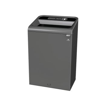 Rubbermaid Configure Container with General Waste Label 125L Black 2154762