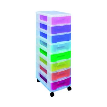 Really Useful Storage Tower With 8 Drawers Multicoloured DT1007
