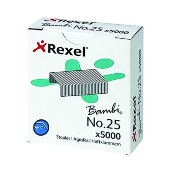 Rexel No 25 Staples 4mm (Pack of 5000) 05025