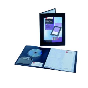 Rexel Clearview Display Book 24 Pocket A5 Black 10410BK