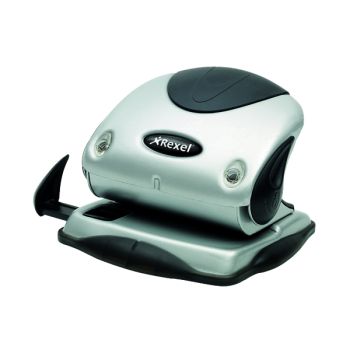 Rexel Precision P215 2 Hole Punch 15 Sheet Silver/Black 2100738