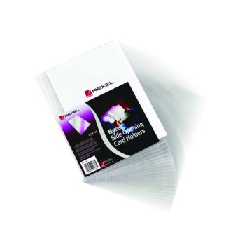 Rexel Nyrex Card Holder Open Top 95x64mm Clear (Pack of 25) PGC321 12010