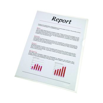 Rexel Nyrex Cut Flush Folder A4 Clear (Pack of 25) 12153