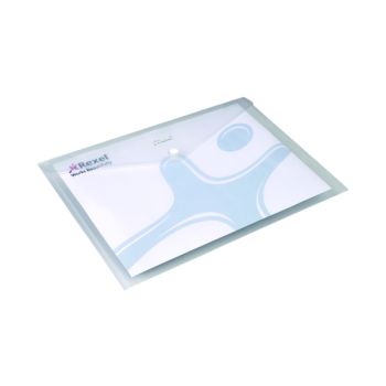 Rexel Ice Popper Wallets Landscape A4 Clear (Pack of 5) 2101660