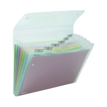Rexel Ice Expanding Files 6 Pocket Polypropylene A4 Clear (Pack of 10) 2102033