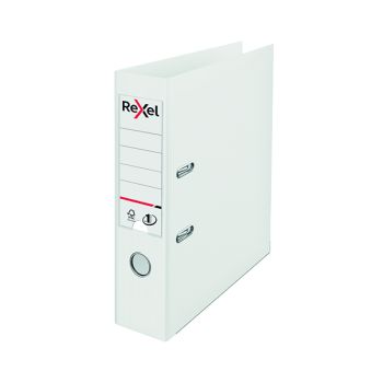 Rexel Choices 75mm Lever Arch File Polypropylene A4 White 2115502