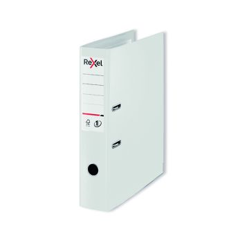 Rexel Choices 75mm Lever Arch File Polypropylene Foolscap White 2115515