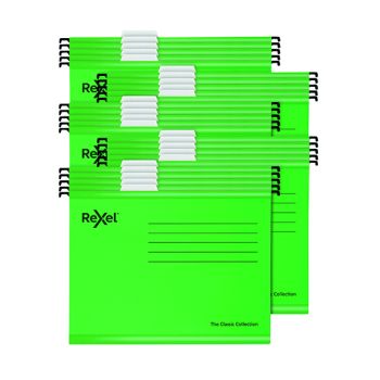 Rexel  Classic Suspension Files Foolscap Green (Pack of 25) 2115591