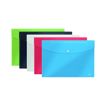Rexel Choices Popper Wallet A5 Assorted (Pack of 5) 2115673