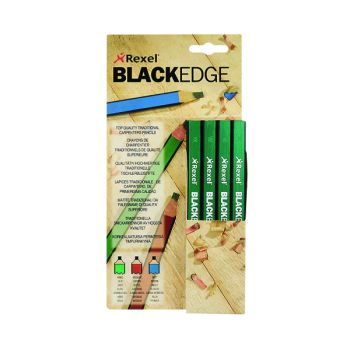 Derwent Blackedge Carpenters Pencils Hard (Pack of 12) 34332