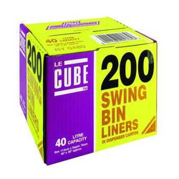 Le Cube Swing Bin Liner Dispenser 46 Litre (Pack of 200) 0480