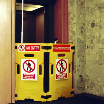 Barrier Elevator Guard Set of 2 Yellow (Pack of 2) 309856