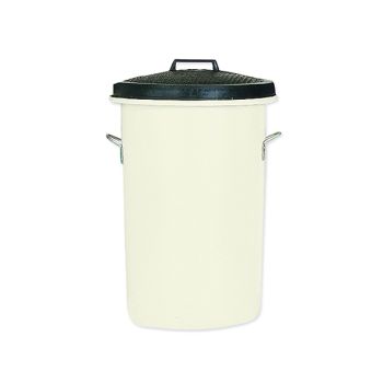 Heavy Duty Coloured Dustbin 85 Litre White (2 handles on base and 1 on lid for easy handling) 311967