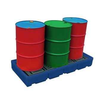 Pallet Sump Poly 2 Drum Capacity Blue 321622