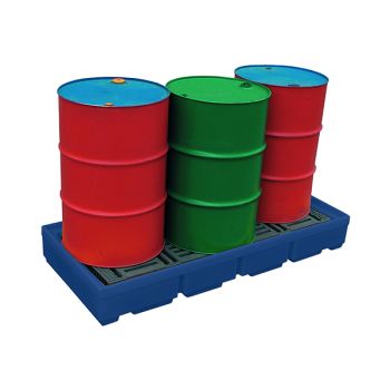 Pallet Sump Poly 4 Drum Capacity Blue 321623