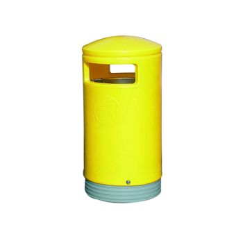 Outdoor Hooded Top Bin 75 Litre Yellow 321774