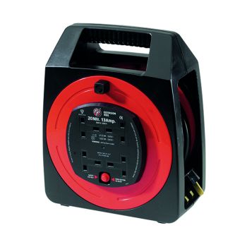 Extension Cable Semi-Enclosed Reel 20 Metre 13Amp 4-Socket 377109