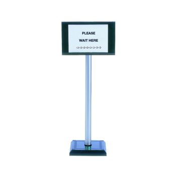 Pvc Post 110cm With Sign A4 Holder 370445