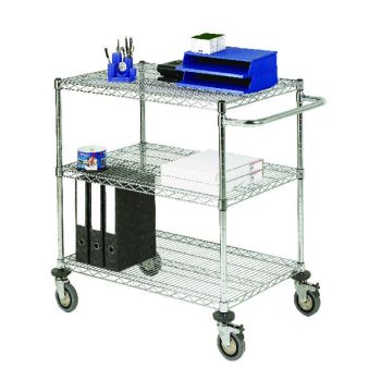 Mobile Trolley 3-Tier Chrome 372996 - DISCONTINUED