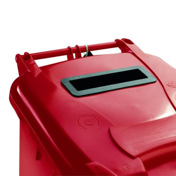 Confidential Waste Wheelie Bin 140 Litre Red 377903