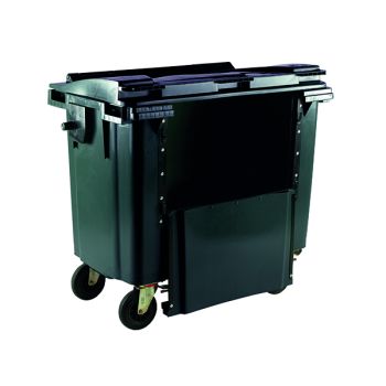 Wheelie Bin With Drop Down Front 1100 Litre Grey 377976 - DISCONTINUED