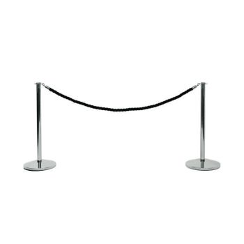 VFM Barrier Posts H990mm Silver (Pack of 2) 421936