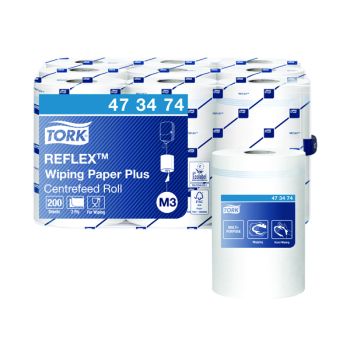 Tork Reflex M3 Wiping Paper Plus 2-Ply 200 Sheets (Pack of 9) 473474