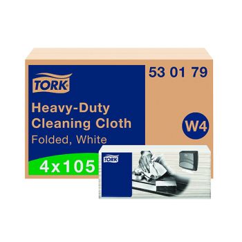 Tork Cleaning Cloth Heavy-Duty Folded 105 Sheets (Pack of 4) 530179