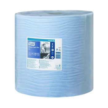 Tork W1 Wiping Paper Plus 2-Ply Blue 130050
