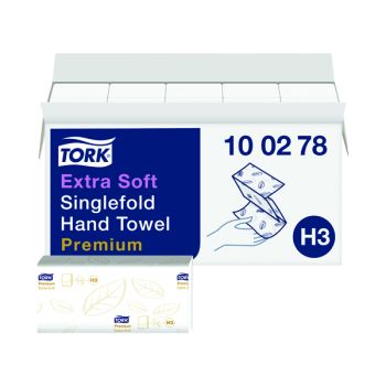 Tork Singlefold Hand Towel H3 White 200 Sheets (Pack of 15) 100278