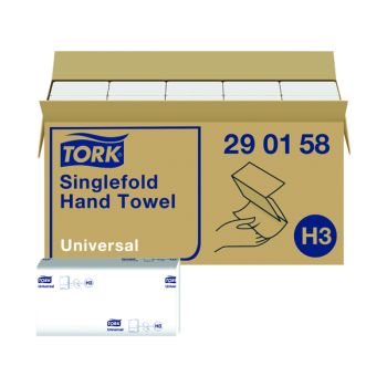 Tork Singlefold Hand Towel H3 White 300 Sheets (Pack of 15) 290158 - DISCONTINUED