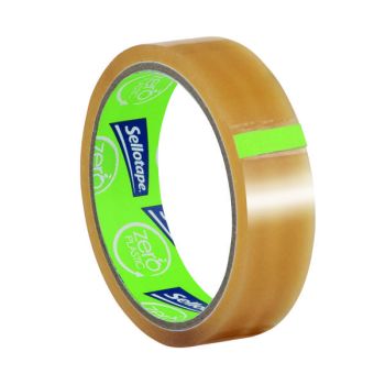 Sellotape Zero Plastic Tape 24mmx30m 100% Plant Based Plastic Free Clear (Pack of 3) 2779466