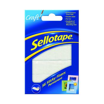 Sellotape Sticky Fixers Permanent 12mmx25mm (Pack of 56) 1445423