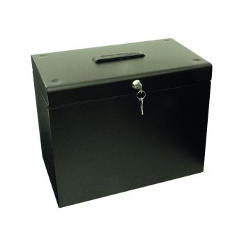 Cathedral Metal File Box Home Office A4 Black A4BK