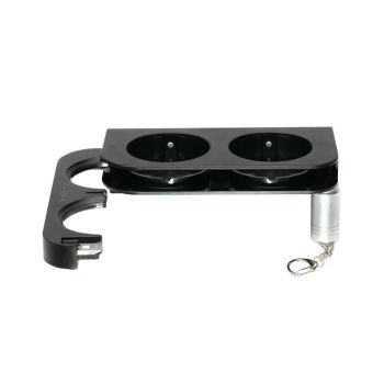 M System Black Double Bracket 165x50x85mm (Pack of 2) SUPCJSI008