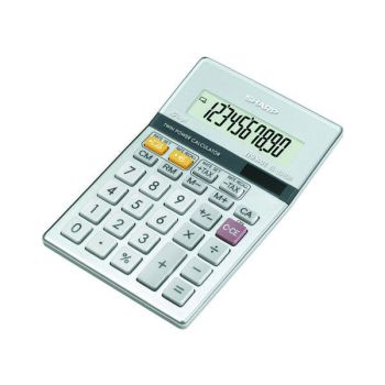 Sharp Silver 10-Digit Semi-Desktop Calculator EL-331ER