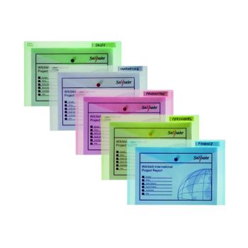 Snopake Polyfile Classic Foolscap Assorted (Pack of 5) 10087