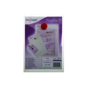Snopake Polyfile P File Wallet Portrait A7 Clear (Pack of 5) 13306