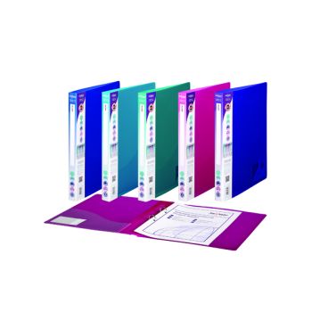 Snopake 2 Ring Binder 25mm A4 Electra Assorted (Pack of 10) 10165