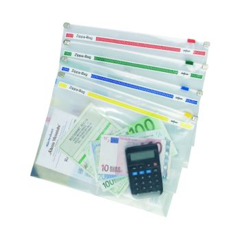 Snopake Zippa-Bag 250 x 180mm A5 Plus Assorted (Pack of 25) 11448