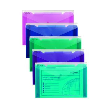 Snopake Polyfile Trio Electra Assorted A4 (Pack of 5) 14967