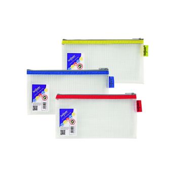 Snopake EVA Mesh Zippa-Bag 130 x 240mm Assorted (Pack of 3) 15817