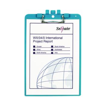 Snopake Clipboard with Pen Holder A4 Turquoise 15887