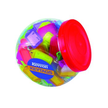 Kevron Plastic Clicktag Key Tag Large Assorted Tub (Pack of 150) ID5AC150